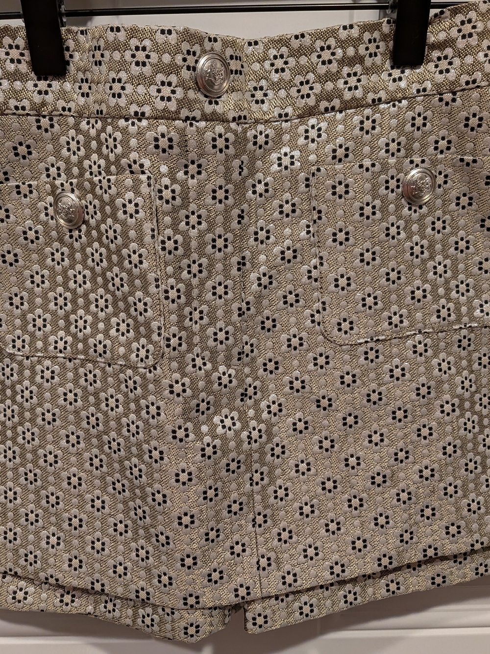Maje Gold Floral Skort